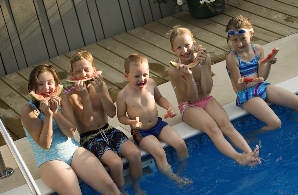 Kids At The Pool - DIY Pool Safety Fence