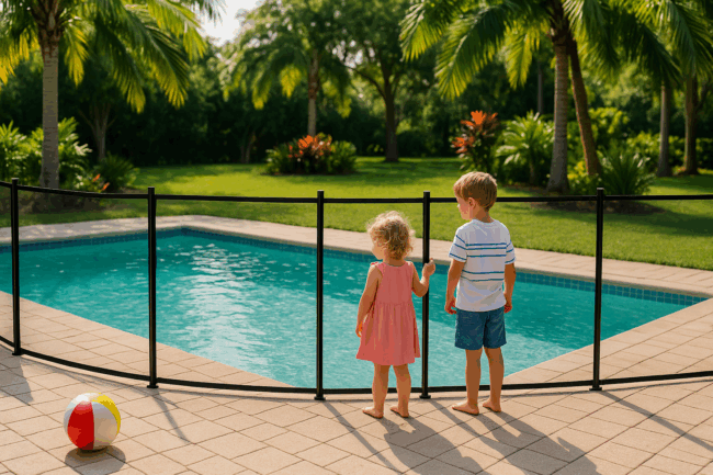mesh pool fence in Sarasota